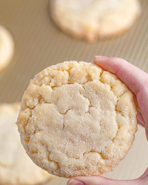 Cake Mix Cookies (4 Ingredients!) - Dinner, then Dessert Vanilla Cake Mix Cookies, Brownie Mix Desserts, Sugarfree Cake, 4 Ingredient Cookies, Cake Mix Cookie, Dinner Then Dessert, Cake Mix Desserts, Cake Mix Cookie Recipes, Vanilla Cake Mixes