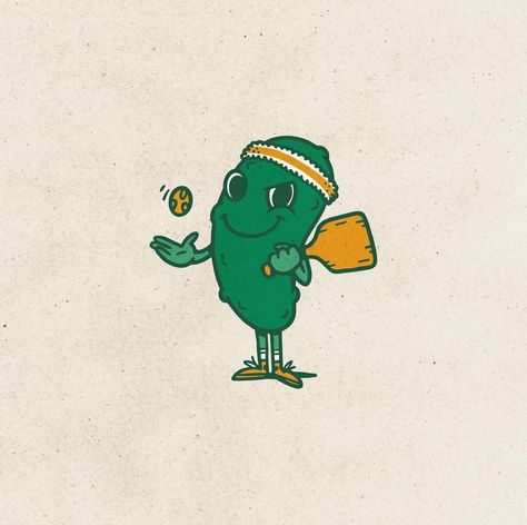 P for PICKLE!! Go check out some pickleball gear I helped design for @c1disc 🥒 #pickleball #logo #pickleballlogo #design #mascot Pickleball Illustration, Pickle Logo, Skateboard Clothes, Clothing Studio, Pickleball, Pickles, Tshirt Designs, Branding, Collage