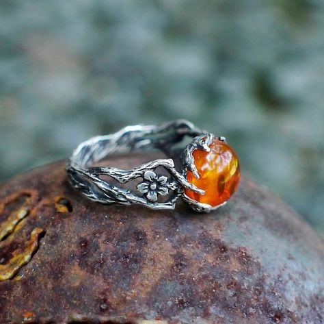 Bohemian Engagement Ring, Christian Rings, Sterling Silver Rings Boho, Friendship Rings, Ring Der O, Amber Ring, Bohemian Rings, Men's Jewelry Rings, Amber Jewelry