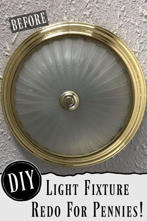 Those dated light fixtures can be easily updated if you are decorating on a budget!  It's an easy home decor improvement idea!  #diy #diys #craft #crafts #crafting #howto #handmade #homedecor #decor #makeover #makeovers #redo #repurpose #reuse #recycle #recycling #upcycle #upcycling  #unique | sponsored Diy Light Fixture, Fan Makeover, Light Fixture Makeover, Fan Light Covers, Painting Light Fixtures, Lighting Makeover, Decor Makeover, Ceiling Fan Makeover, Repurposing Ideas