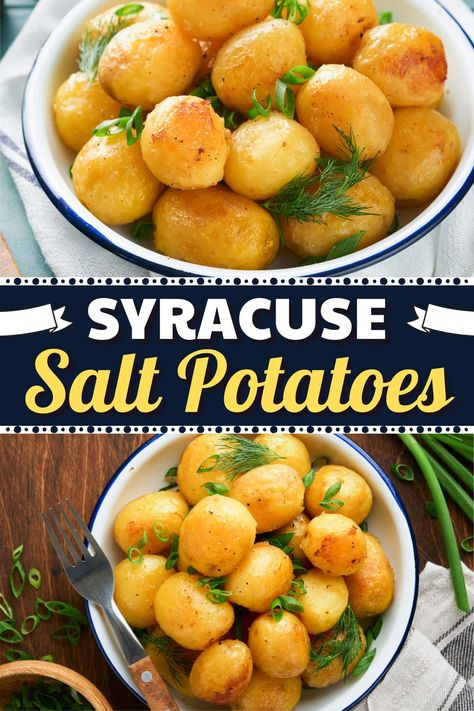 Syracuse Salt Potatoes, Salt Potatoes, Salted Potatoes, New Potato, Potatoes Recipe, Fried Potatoes, Red Potatoes, 3 Ingredient, Yummy Sides