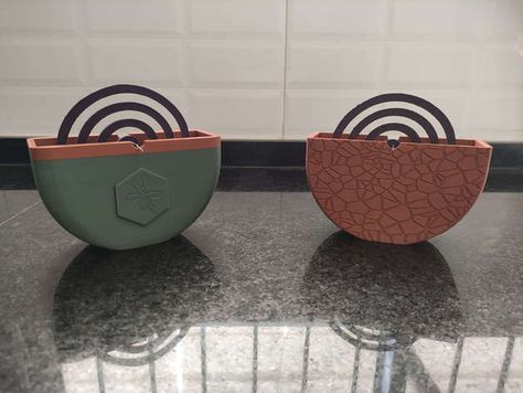 Mosquito coil holder by axfrei - Thingiverse Ceramic Mosquito Coil Holder, Pottery Mosquito Coil Holder, Mosquito Coil Holder, Mosquito Coil, Ceramic Christmas Decorations, Cerámica Ideas, Anti Mosquito, Diy Holder, Pottery Crafts