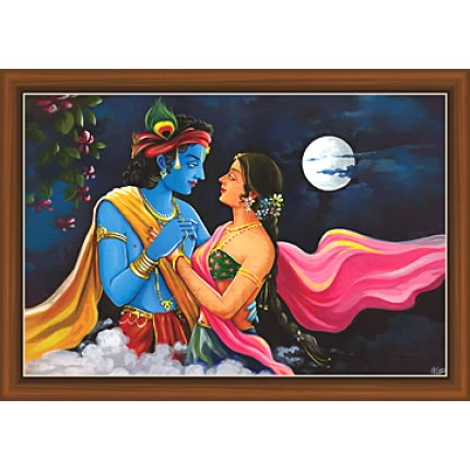 Radha Krishna Paintings (RK-9326) Radha Krishna Love Painting, Radha Krishna Love Drawing, Radha Krishna Paintings, Radha Krishna Modern Art, Radha Krishna Painting, Radha And Krishna, Krishna Drawing, Kerala Mural Painting, Boho Art Drawings