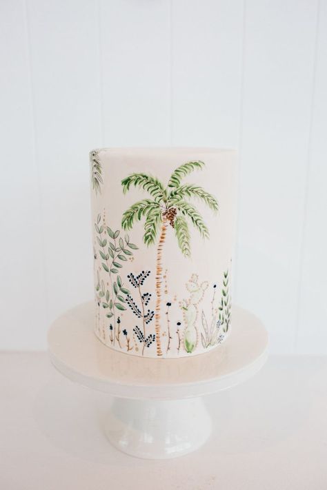 Modern Coastal Wedding, Coastal Wedding Cake, Coastal Ideas, Bedroom Bedding Ideas, Coastal Wedding Inspiration, Tropical Weddings, Coastal Flooring, Coastal Curtains, Painted Wedding Cake