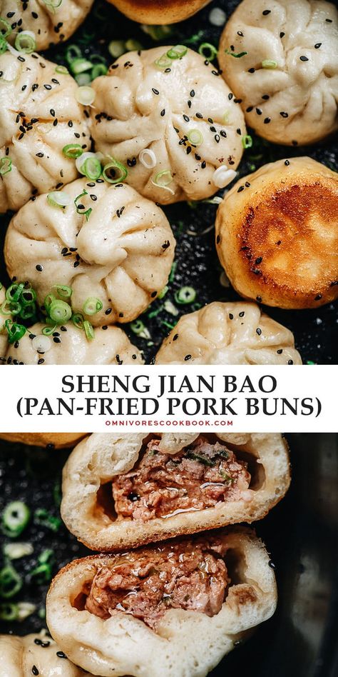 Sheng Jian Bao, Koreansk Mat, Cibo Asiatico, Pork Buns, Fried Pork, Easter Hair, Asian Cooking, Asian Dishes, Easter Hairstyles