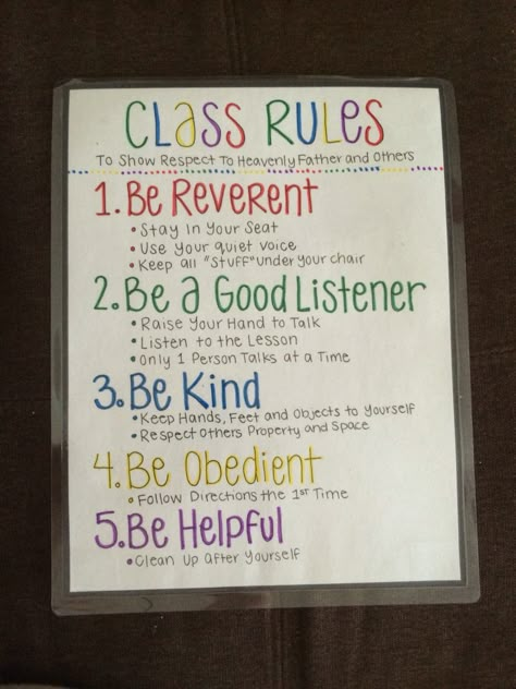 Rules for my CTR 7 Primary Class Sunday School Rules, Christian School Classroom, Sunday School Room Decor, Sunday School Classroom Decor, Christian Classroom, Childrens Ministry Curriculum, Kids Church Lessons, Sunday School Rooms, Sunday School Classroom