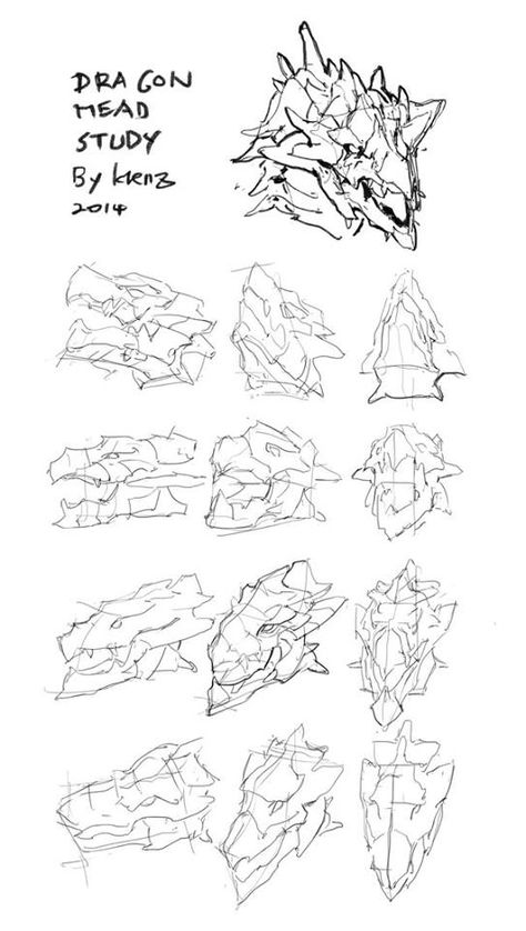 2d Sketch, Mythical Creature Design, Dragon Anatomy, Perspective Drawing Lessons, Dragon Sketch, Drawing Examples, Creature Artwork, Kaiju Art, Monster Concept Art