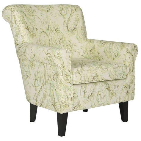 You'll love the Montgomery Arm Chair at Wayfair - Great Deals on all Furniture  products with Free Shipping on most stuff, even the big stuff. Print Armchair, Rolled Arm Chair, Grey Accent Chair, Safavieh Furniture, Patterned Armchair, Brown Legs, Mirror Lake, Cozy Chair, Grey Furniture