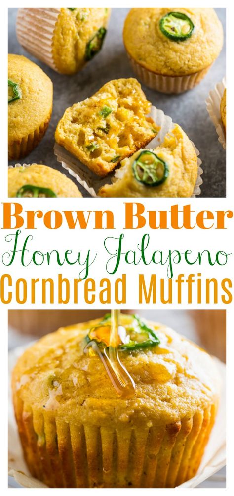 Honey Jalapeno Cornbread Muffins - Baker by Nature Honey Jalapeno Cornbread, Jalapeno Corn Muffins, Honey Jalapeno, Nature Recipes, Savory Cornbread, Cornbread Muffins Recipe, Biscuits Recipes, Jalapeño Cornbread, Fly Lady