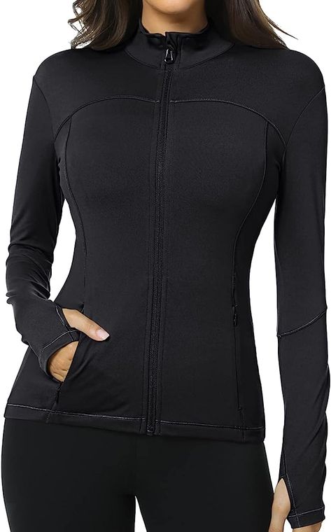 Lulu Lemon Black Jacket Amazon UK Dupe!!
Are you looking for a jacket that is both stylish and functional? Look no further than the Womens Sports Jacket Turtleneck Slim Fit Full-Zip Running Top. This jacket is designed to keep you warm and comfortable while running, walking or engaging in any other outdoor activities. Womens Running Jacket, Yoga Posen, Scrub Jackets, Womens Jackets Casual, Gym Clothes Women, Cute Shirt Designs, Athletic Workout, Gym Tops, Jacket Fashion