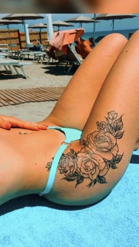 The broken heart stands out as a symbol of profound emotional resonance, representing not just heartbreak, but resilience, healing, and evolution. In this Twisty Tattoo, Side Thigh Tattoos Women, Side Hip Tattoos, Side Thigh Tattoos, Cute Thigh Tattoos, Thigh Sleeve, Bum Tattoo, Floral Thigh Tattoos, Hip Thigh Tattoos