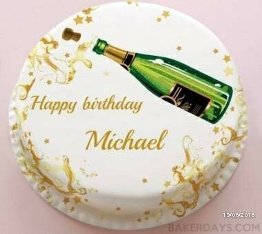 Happy Birthday Michael, Happy Birthday Mike, Congratulations Cake, Champagne Cake, Pineapple Flowers, Emerson Quotes, Male Birthday, Happy Birthday Baby, Celebration Cake