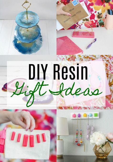 DIY Resin Gift Ideas These resin craft ideas are perfect for handmade gifts. Great for all levels of resin crafters. #DIY #resin #crafting #handmadegift Resin Teacher Gifts, Agate Coasters Diy, Resin Gift Ideas, Diy Gifts For Christmas, Diy Resin Gifts, Resin Jewelry Tutorial, Gift Ideas To Make, Glitter Ornaments Diy, Resin Crafting