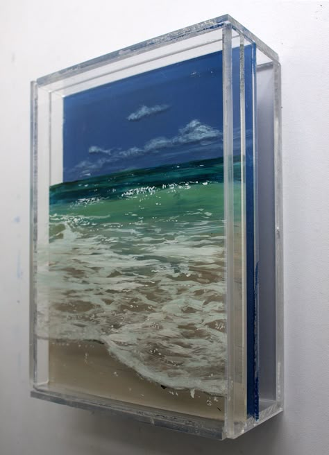 Layered Plexiglass Art | Lucaya2 – Jess Hurley Scott Layered Glass Art, Layered Painting, Cruise 2023, Layer Paint, Layered Art, Contemporary Glass Art, Plastic Art, Acrylic Panels, Korean Art