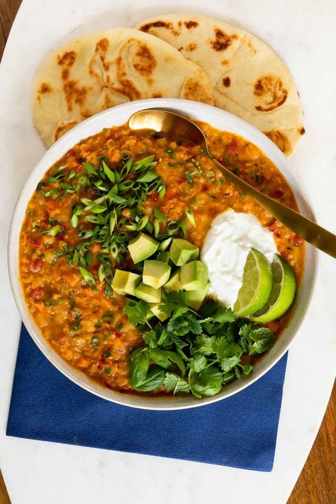 Lentil Coconut Soup, Roasted Pepper Soup, Lentil Coconut, Coconut Lentil Soup, Coconut Broth, Tomato Lentil Soup, Coconut Lentil Curry, Lentil Soup Recipes, Coconut Soup