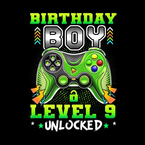 9 Year Old Video Games Gaming Level 9 Birthday Boy birthday gifts for women birthday decorations gift card birthday birthday gifts for men birthday cards birthday gifts for mom birthday wrapping paper birthday gifts happy birthday birthday shirt Paper Birthday Gifts, Men Birthday Cards, Level 7 Unlocked Birthday, Level 9 Unlocked Birthday, Level 8 Unlocked Birthday, Birthday Card Video Game, Free Printable Video Game Birthday Invitations, Boy Birthday Gifts, Old Video Games