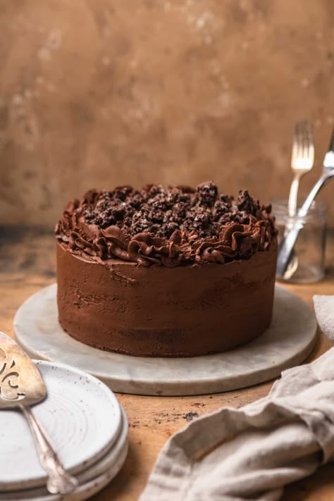 Chocolate Crunch Cake, Whipped Chocolate Ganache, Spiced Buttercream, Food Reference, Chocolate Ganache Frosting, Ganache Frosting, Gourmet Cakes, Crunch Cake, Chocolate Crunch