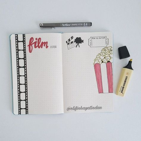 Bujo için film listesi | Movie list for BuJo ig| capelfn messageelement #canvaph #canvaset #canvabrandcode #elementsprocanva Bujo Movie List, Cinema Scrapbook Page, Movie Scrapbook Ideas, Bujo Movies, Movies Scrapbook, Cinema Journal, Bullet Journal Films, Movie Planner, Movie Tracker