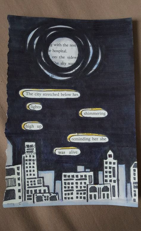 Blackout Poetry Art, Blackout Poems, Found Poetry, Poetry Ideas, Book Page Art, Blackout Poetry, Poetry Art, Scrapbook Journal, Altered Books