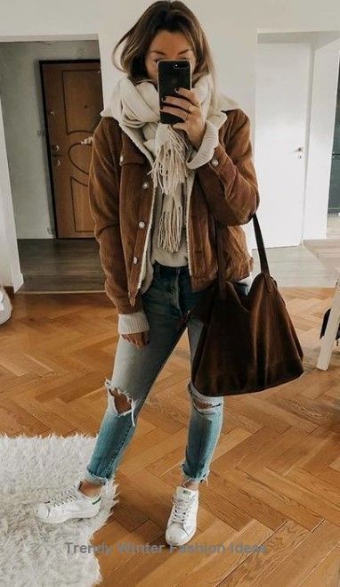 27 Inspiring Winter Outfits Ideas to Blow Your Mind Away  #Outfits Trendy Winter, Outfit Jeans, Mode Casual, Fashion Blogger Style, Cute Winter Outfits, Winter Trends, Cute Fall Outfits, Outfits Winter, Casual Winter Outfits