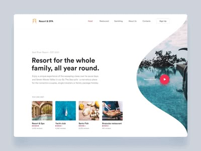 Shot 400 300 small Landing Page Inspiration, Ux Inspiration, Sea Resort, Siargao, Publicidad Creativa, Website Header, Ux Design Inspiration, Daily Ui, Web Ui Design