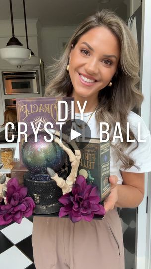 Fortune Teller Ball Diy, Crystal Ball Diy, Crystal Ball Halloween, Battery Powered Fairy Lights, Spider Ring, Plastic Ball, Holiday Deco, Dollar Tree Finds, Proud Of Myself