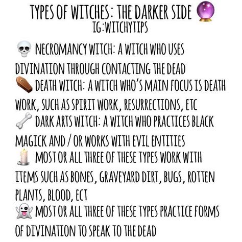 Different Types Of Witches, Types Of Witches, Types Of Witchcraft, Black Magick, Witch Spirituality, Grimoire Book, Dark Witch, Eclectic Witch, Wiccan Spell Book