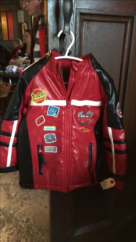 Lightning Mcqueen Racing Jacket, Lighting Mcqueen Jacket, Lightning Mcqueen Jacket, Lightning Mcqueen Racing, Pretty Jackets, Lightning Mcqueen Costume, Transformers Knockout, Costumes Male, Lightning Cosplay