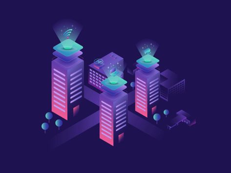 Smart City Animation by Ryan Brüssow | Dribbble | Dribbble City Animation, City Gif, Page Background Design, Digital Web, Page Background, Motion Graphics Inspiration, Web Elements, Explainer Video, Smart City