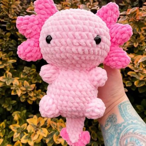 Toys Quotes, Axolotl Crochet, Crochet Axolotl, Crochet Fish Patterns, Crochet Toys Free Patterns, Crochet Fish, Crochet Animal Amigurumi, Crochet Bunny Pattern, Quick Crochet Patterns