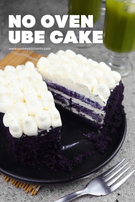 Ube Cake, Chantilly Cake, Ube Recipes, Powder Milk, Cheese Tasting, On Date, Baking Tray, All Purpose Flour, Asian Desserts