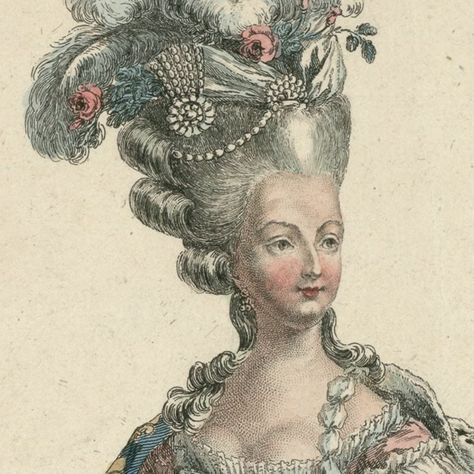 Marie Antoinette loved ornate hair | Blog | Linda May Studio Marie Antoinette Hairstyle, Marie Antoinette Hair, Marie Antoinette Wig, Marie Antoinette Movie, Hair Style Korea, Hairstyle Names, Hair Sketch, Athletic Hairstyles, Chic Hairstyles