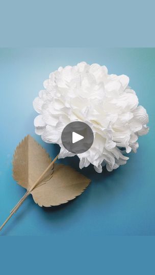 Paper Hydrangea Diy, Paper Hydrangea, Crepe Paper Flowers Tutorial, Big Leaf Hydrangea, Hydrangeas Art, Toilet Paper Roll Crafts, Deco Originale, Crepe Paper Flowers, Diy Paper Crafts Decoration