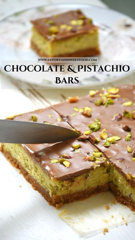 CHOCOLATE & PISTACHIO BARS is one of the most loved recipes in my blog. It is very easy to make with simple ingredients. Get the recipe by tapping on the title Pistachio Bars, Eid Dessert Recipes, Chocolate Bar Recipe, Pistachio Dessert, Pistachio Recipes, Chocolate Pistachio, Sweet Dishes Recipes, Quick Recipes Snacks, Sweet Snacks Recipes