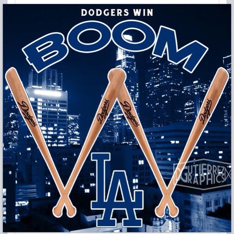 Boom LA Dodgers Win Los Angeles Dodgers Tattoo, Dodgers Cake, Los Angeles Dodgers Stadium, Dodgers Outfit, Let's Go Dodgers, Dodgers Win, Dodger Baseball, Dodgers Nation, Los Angeles Dodgers Logo