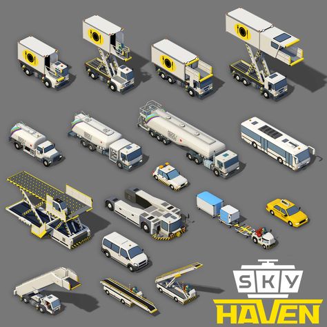 Isometric Sprites, Airport Diorama, Airport Vehicles, Lego Airport, Asphalt 8 Airborne, Concept Vehicles Sci Fi, Airport Car, Hot Wheels Cars Toys, City Vehicles