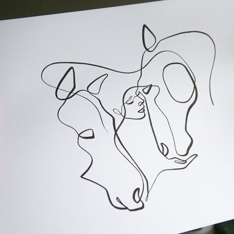 Linework Horse Tattoo, Horse Line Tattoo Simple, One Line Horse Tattoo, Horse Line Tattoo, Horse Outline Tattoo, Horse Line Drawing, Small Horse Tattoo, Horse Line Art, Horse Outline