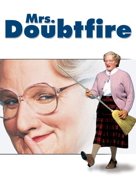 Troubled that he has little access to his children, divorced Daniel Hillard hatches an elaborate plan. With help from his creative brother Frank, he dresses as an older British woman and convinces his ex-wife, Miranda, to hire him as a nanny. Mrs Doubtfire Movie, Madame Doubtfire, Harvey Fierstein, Mrs Doubtfire, Sally Field, Tv Series Online, Pierce Brosnan, Robin Williams, Family Movies