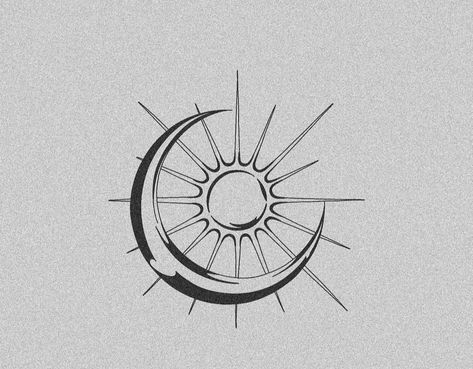 Sun Drawing Tattoo, Duality Tattoo Ideas, Eclipse Drawing, Eclipse Tattoo, Armband Tattoos, Elbow Tattoos, Tattoo Templates, Sun Tattoos, Next Tattoo