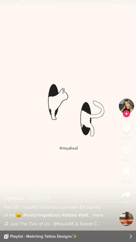 matching cat tattoos Ghost cat doodle tattoo Small Duo Tattoos, Matching Cat Tattoos Couple, Cat Couple Tattoo, Subtle Couple Tattoos, Matching Cat Tattoos, Silly Matching Tattoos, Skin Artwork, Silly Tattoos, Couple Tat