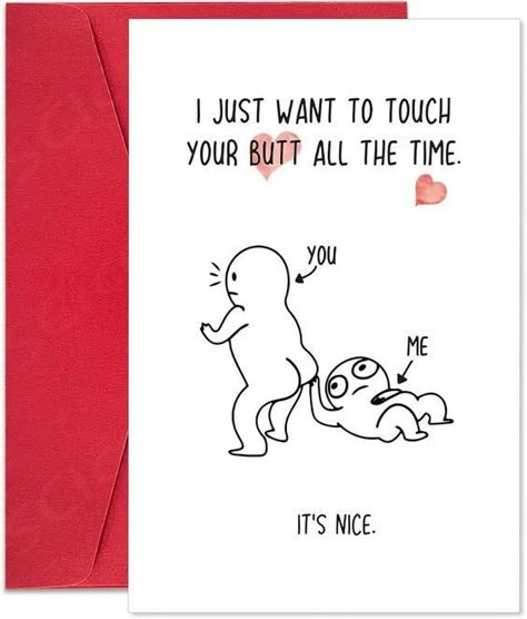 ABOUT THIS ITEM Funny Valentines Day Card Gifts for Boyfriend Girlfriend, Naughty Valentines Day Gifts for Husband Wife, Cute Anniversary Card for Him Her, Touch My Butt Love Card  ... daha fazla Cute Boyfriend Anniversary Gifts, Thank You Card For Boyfriend, Thank You To Husband, Presents For Husband Birthday, Small Anniversary Gifts For Him, Cute Cards For Girlfriend, Appreciation Gifts For Boyfriend, Cute Birthday Cards For Boyfriend