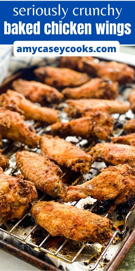 Crispy Baked Chicken Wings Baking Powder, Extra Crispy Baked Chicken Wings, Baking Powder Chicken Wings, Oven Fried Chicken Wings, Breaded Wings, Breaded Chicken Wings, Baked Wings Oven, Oven Chicken Wings, Wings Recipe Baked