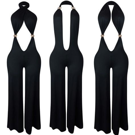 Buy 1 Get 3 😉 “Cabana Multiple Way Halter Jumpsuit” Halter Neck Jumpsuit Open Backs, Fitted Multi-way Halter Neck Top, Black Adjustable Triangle Halter Top, Black Halter Jumpsuit, Black High Stretch Backless Jumpsuit/romper, Acrylic Toes, Halter Jumpsuit, Acrylic Toe Nails, Buy 1