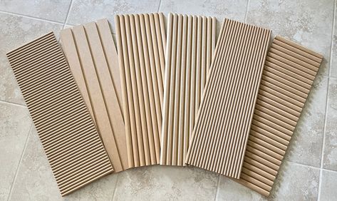 Overlay Wall Panels: Reeded Wall Panels, Striped Wall Panels, Slat Wall Panels, Kitchen Island Wall Panels, Overlay IKEA Furniture Panels - Etsy Pole Wrap Accent Wall, Kitchen Island Wall, Tambour Wall, Reeded Wall, Ikea Dresser Makeover, Mdf Wall Panels, Wall Paneling Diy, Entry Wall, Salon Suites