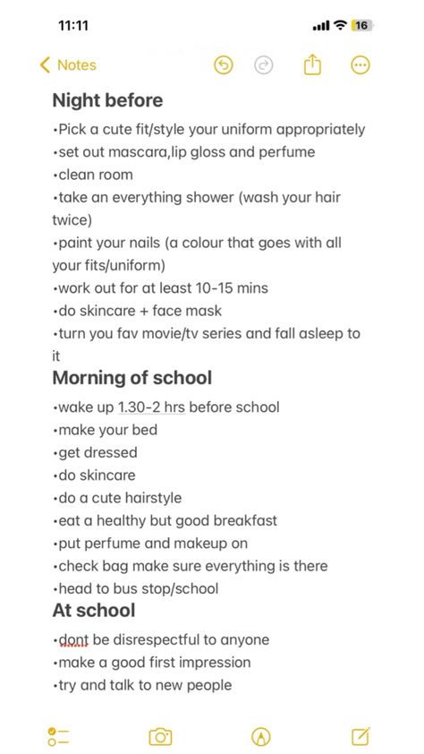 Night before + morning before The Night Before School, After School Schedule, Night Before School, Spa Night, Before School, School Schedule, Cute Fit, School Motivation, After School