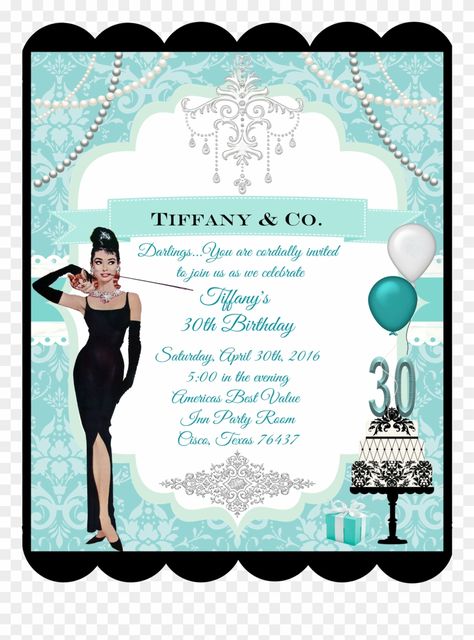 Download hd Breakfast At Tiffany Birthday Party And Event Invitation - Breakfast At Tiffany's Invitation Clipart and use the free clipart for your creative project. Tiffany Birthday Theme, Tiffany Blue Birthday Party, Breakfast At Tiffanys Party Ideas, Tiffany Birthday Party, Tiffany Birthday, Tiffany Theme, Tiffany Bridal Shower, Tiffany Party, Blue Birthday Parties