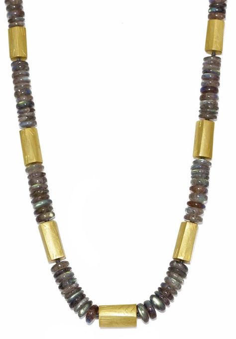 Found Object Jewelry, Original Jewelry Design, Faceted Bead Necklace, Modern Jewellery, Nature Necklace, Tourmaline Pendant, Long Necklaces, Labradorite Beads, Original Jewelry