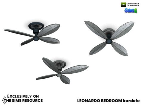 The Sims Resource - Leonardo Bedroom_Ceiling fan Sims 4 Cc Furniture Living Rooms, Ceiling Fan Bedroom, Room Screen, Sims 4 Cc Furniture, Bedroom Ceiling, Cute Room Ideas, Country Bedroom, Sims 4 Game, Room Box