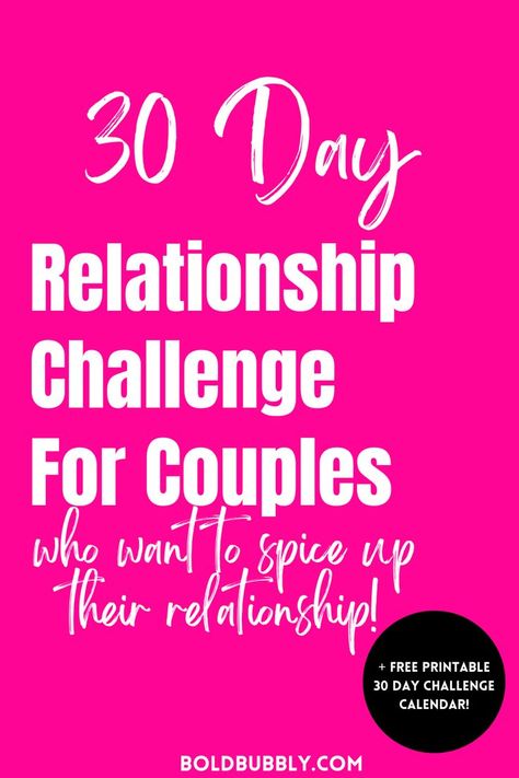 30 day relationship challenge 30 Day Relationship Challenge, Challenge For Couples, Relationship Journal, Couples Challenges, Spice Up Your Relationship, Date Night Ideas For Married Couples, Challenges To Do, Free Printable Coupons, Morning Texts