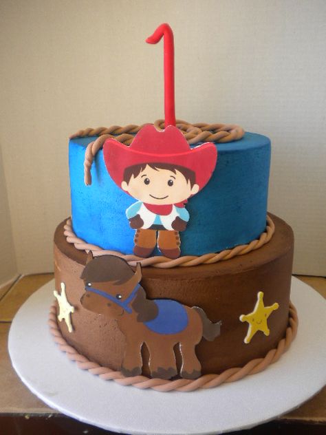 Cowboy Cake Cowboy Cakes For Boys, Birthday Cake Ideas For Boys, 1st Birthday Cake Ideas, Cake Ideas For Boys, 1st Birthday Cake Designs, Cowboy Party Decorations, Cowboy Cake, Birthday Cake Designs, Cake Designs For Boy